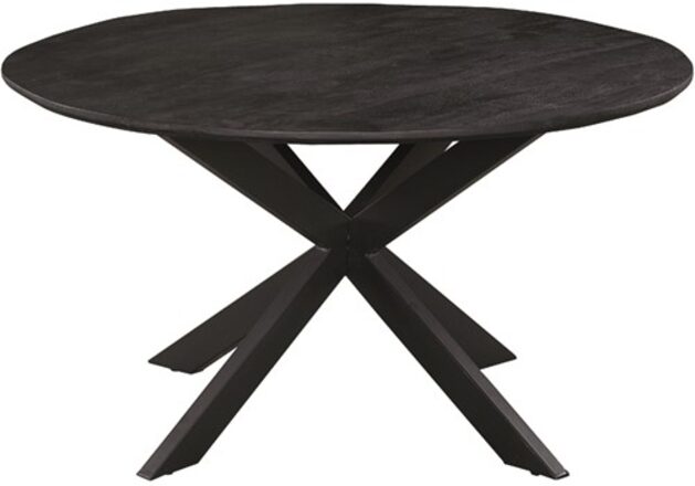 Eettafel zwart mango rond 140 cm - Korver Living