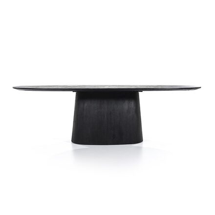 Eettafel Aron ovaal 250x110 - zwart - Korver Living