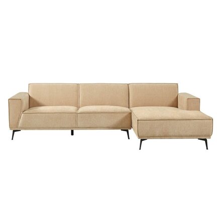 Leeds 2,5-seater AL  Chaise R - City 120 Beige-Korverliving