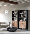 Large-CS-605004-CS-605005-Cosmo-bookcase-ML-751940-Revolution-sofa-ML-Positano-coffee-table_sf1a_DTP