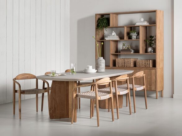 NO-912046-Nova-dining-table-ML-260802-Santiago-dining-chair-AP-461046-Apollo-bookcase_sf4b