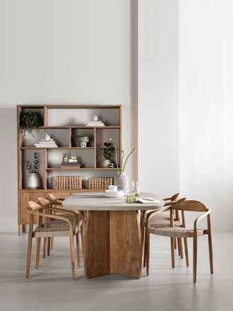 NO-912046-Nova-dining-table-ML-260802-Santiago-dining-chair-AP-461046-Apollo-bookcase_sf2