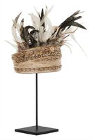 Large-ML 980080 Balinese Feather Hat with shell_2_4382512559759