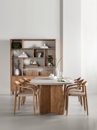 NO-912046-Nova-dining-table-ML-260802-Santiago-dining-chair-AP-461046-Apollo-bookcase_sf1