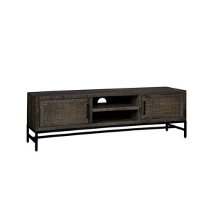 carini tv meubel black 2 drs 160 x 40 x 50 cm - Korver Living