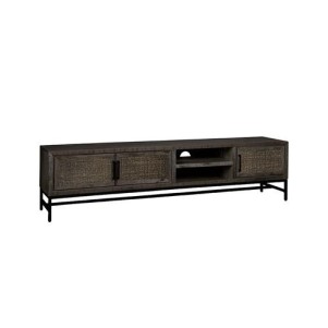 Carini tv meubel black 3 drs 200 x 40 x 50 cm - Korver Living