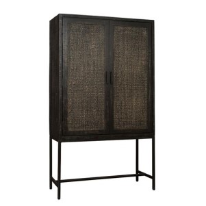 Carini cabinet black 2 drs 110 x 45 x 190 cm - Korver Living